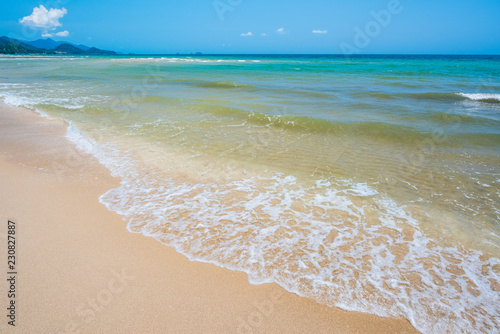 Sand beach and wave background