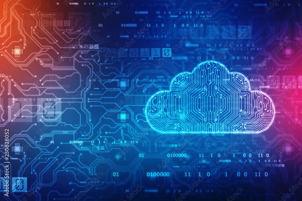 2d rendering Cloud computing, Cloud Computing Concept, Cloud Networking Background 2d rendering Cloud computing, Cloud Computing Concept, Cloud Networking Background