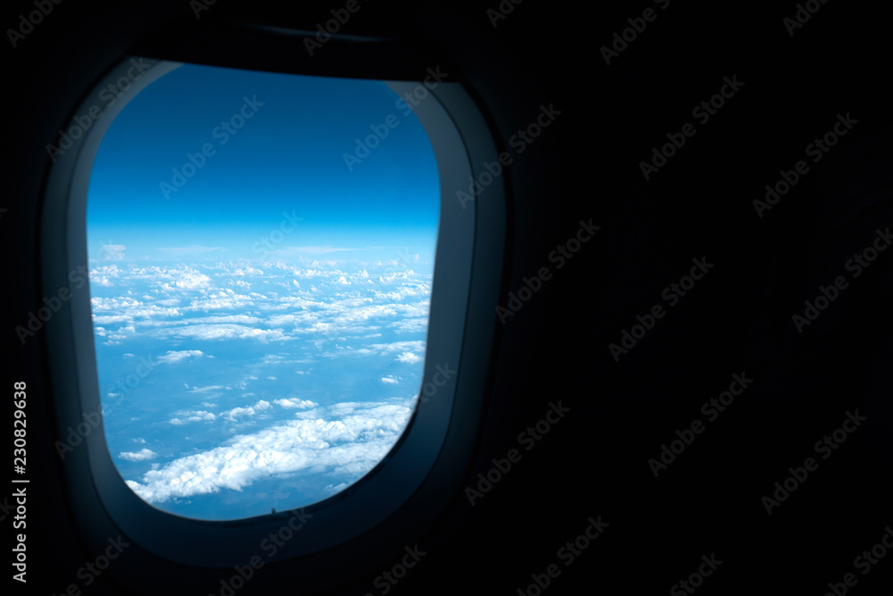 View of the clouds from the airplane View of the clouds from the airplane
