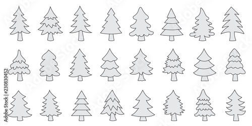 various christmas tree