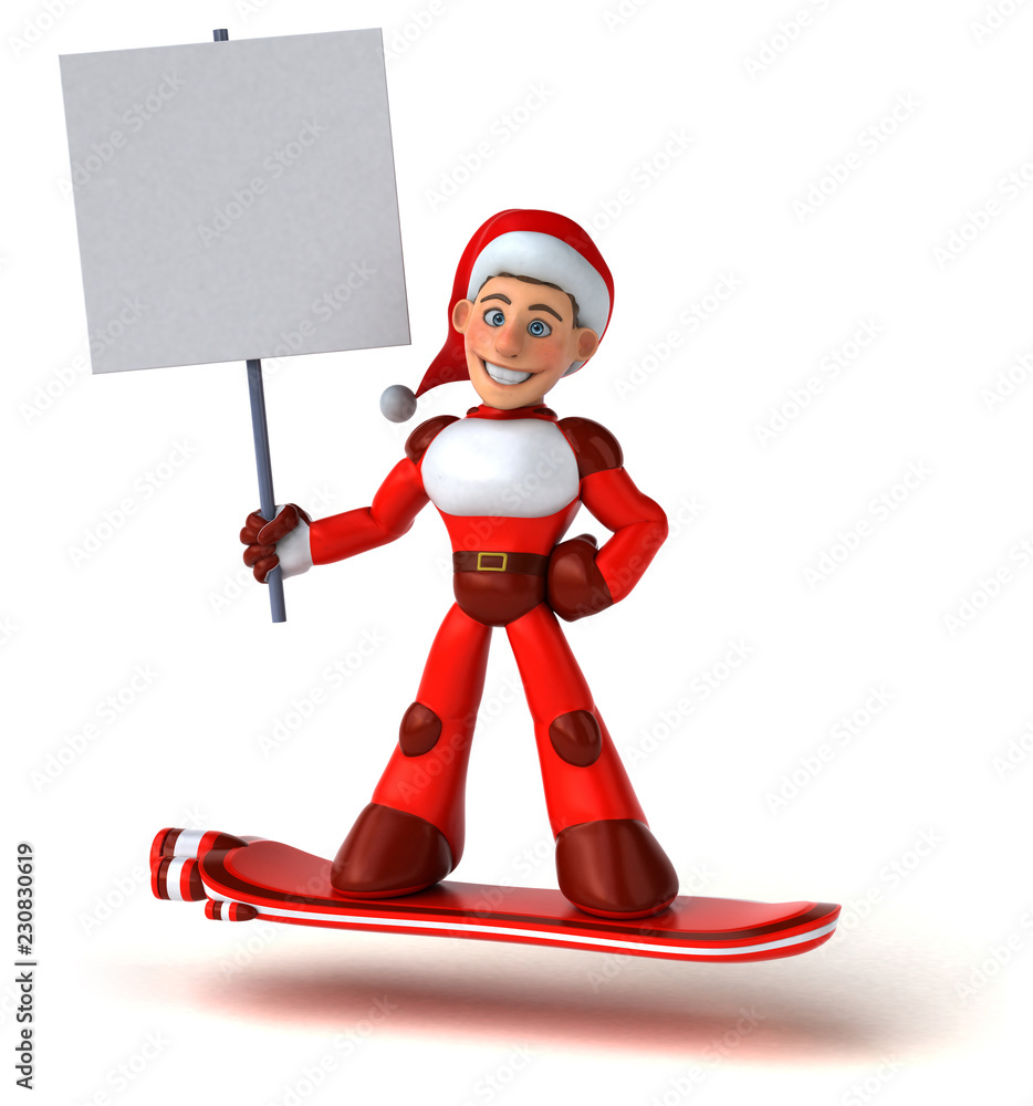 Fun super Santa Claus - 3D Illustration Fun super Santa Claus - 3D Illustration