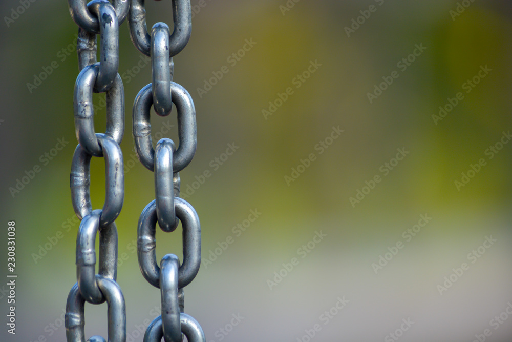 Shining metal chain close up Shining metal chain close up