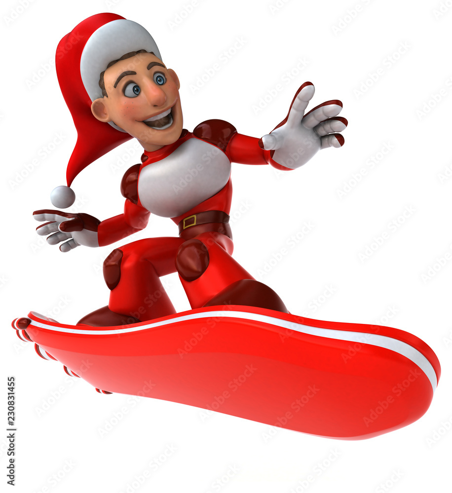Fun super Santa Claus - 3D Illustration Fun super Santa Claus - 3D Illustration