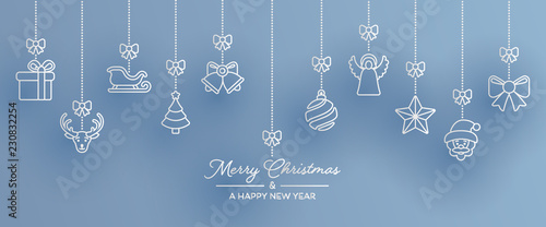 Christmas background with ornament elements