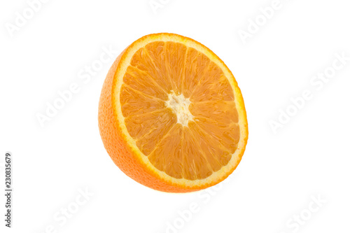 orange slice isolated on white background