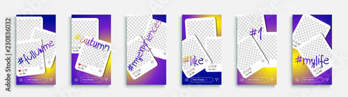 Editable instagram stories template. instagram streaming. New year und merry christmas greeting stories templates.