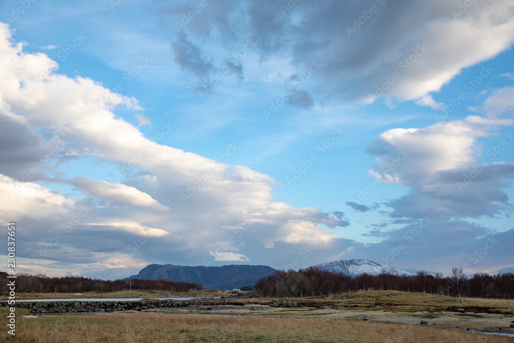 Happy walking in great nature, Nordland county