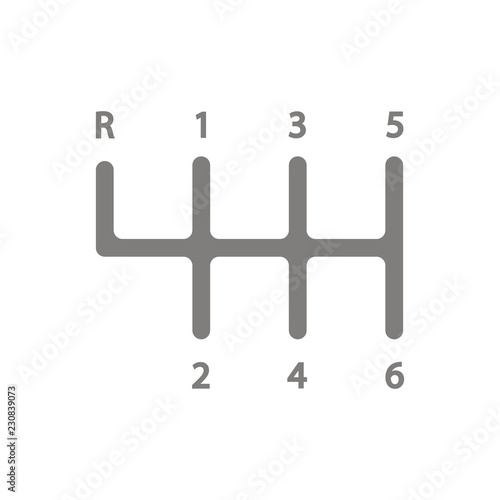 Gear shifter icon sign