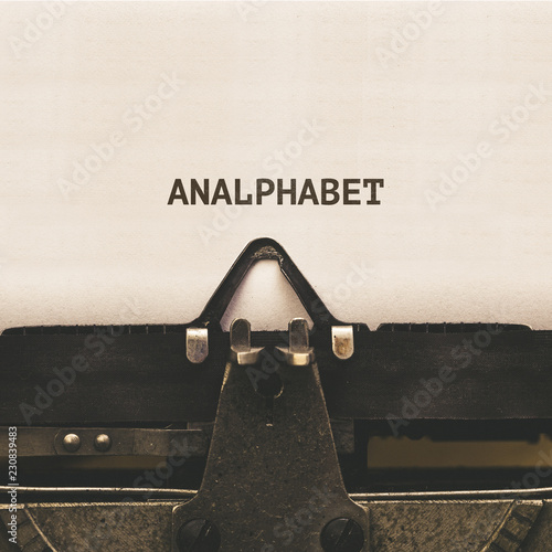 Analphabet written on Vintage type writer from 1920s