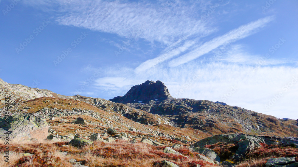 wild and picturesque mountain landscape in the Swiss Alps on a beautiful day in late autumn with mountains and a great view wild and picturesque mountain landscape in the Swiss Alps on a beautiful day in late autumn with mountains and a great view
