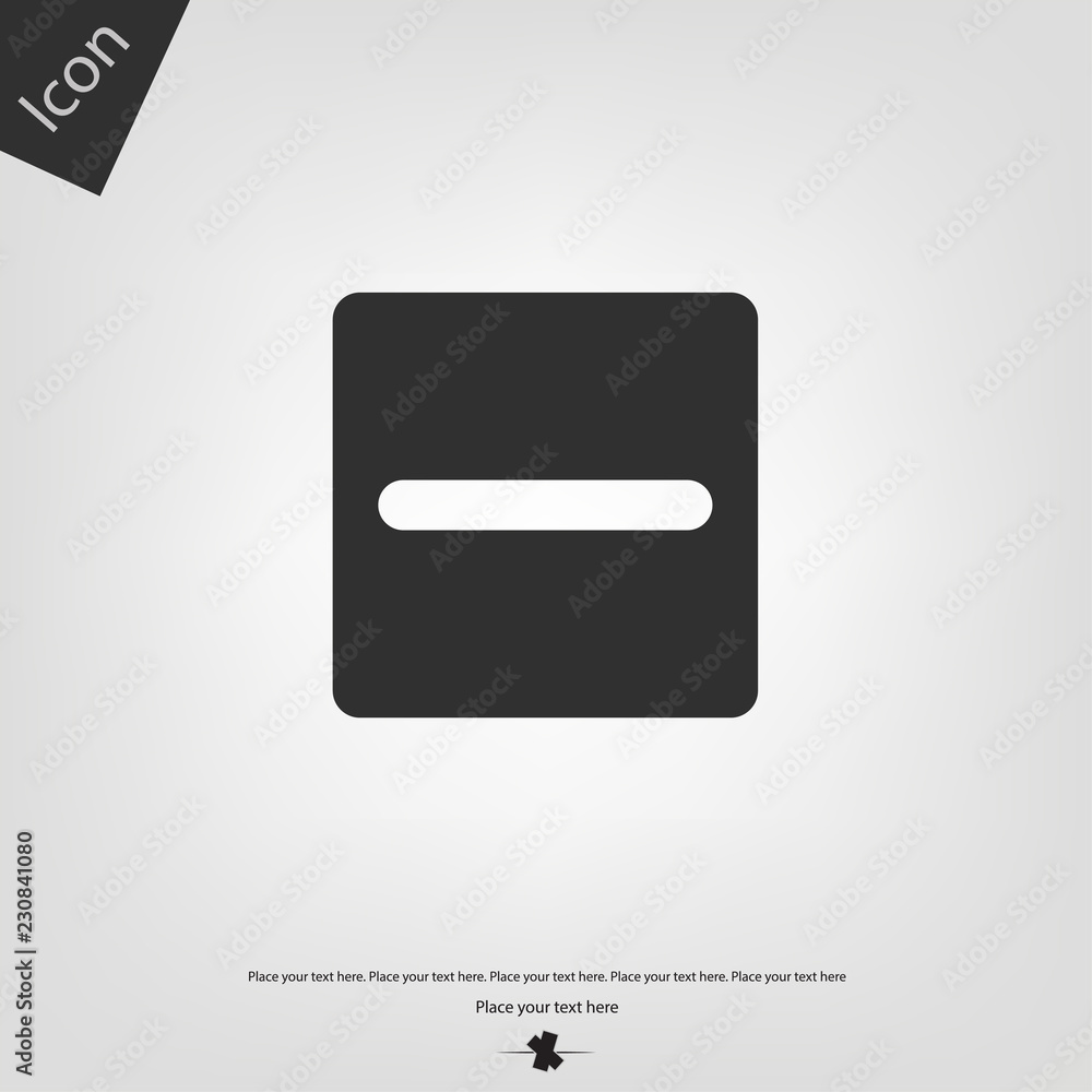 Minus remove button. Multimedia icon Minus remove button. Multimedia icon