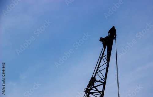 Принти на полотні Torre silueta co cielo azul