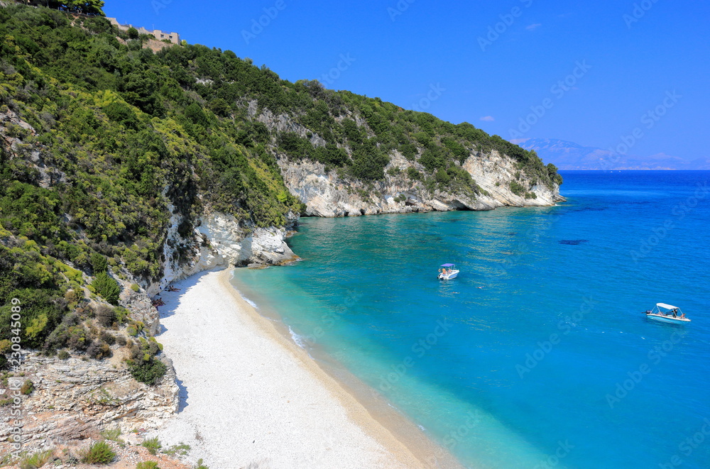 Xigia beach on Zakynthos or Zante island, Ionian Sea, Greece.