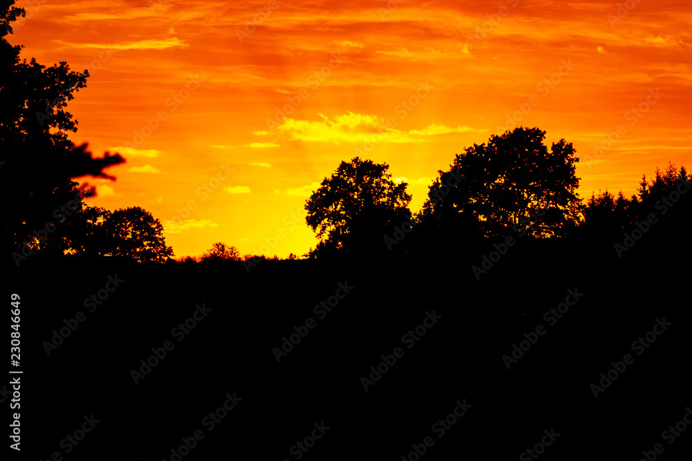 Romantischer Sonnenuntegang am Abend