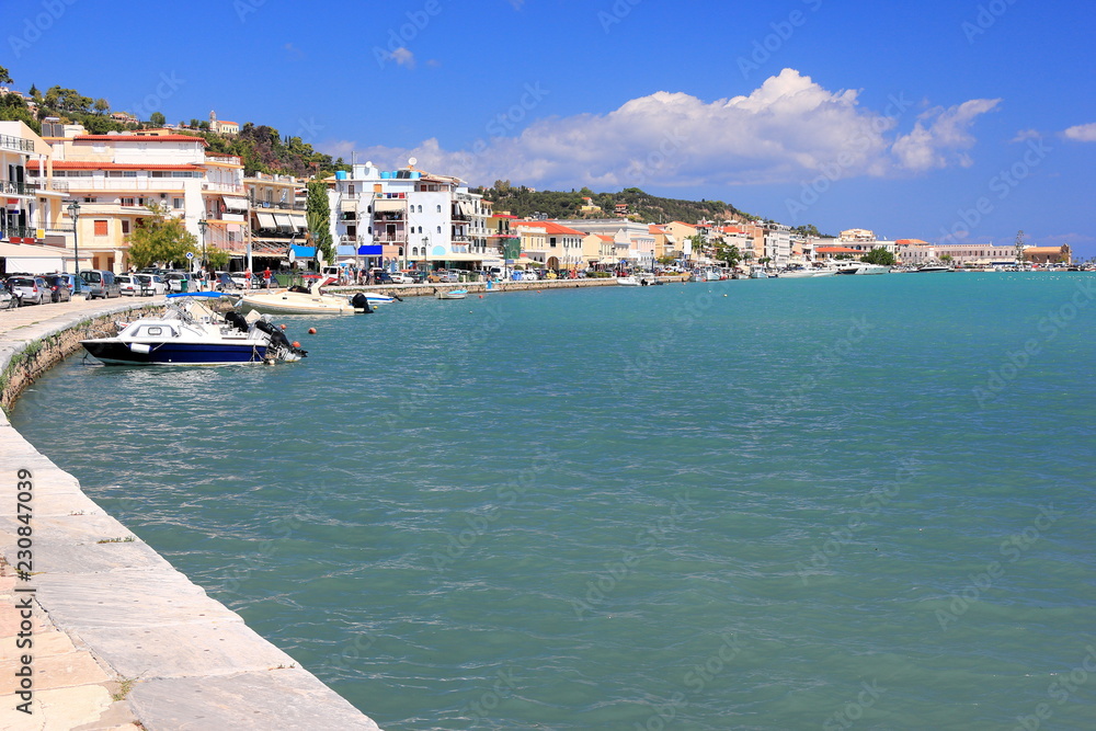 Bay of Zakynthos town on Zakynthos or Zante island, Ionian Sea, Greece.
