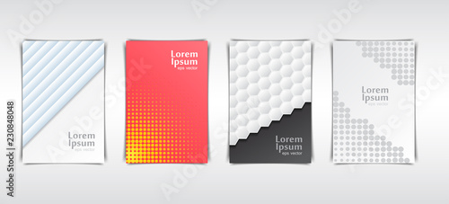 Minimal covers design. Colorful halftone gradients. Vector illustration