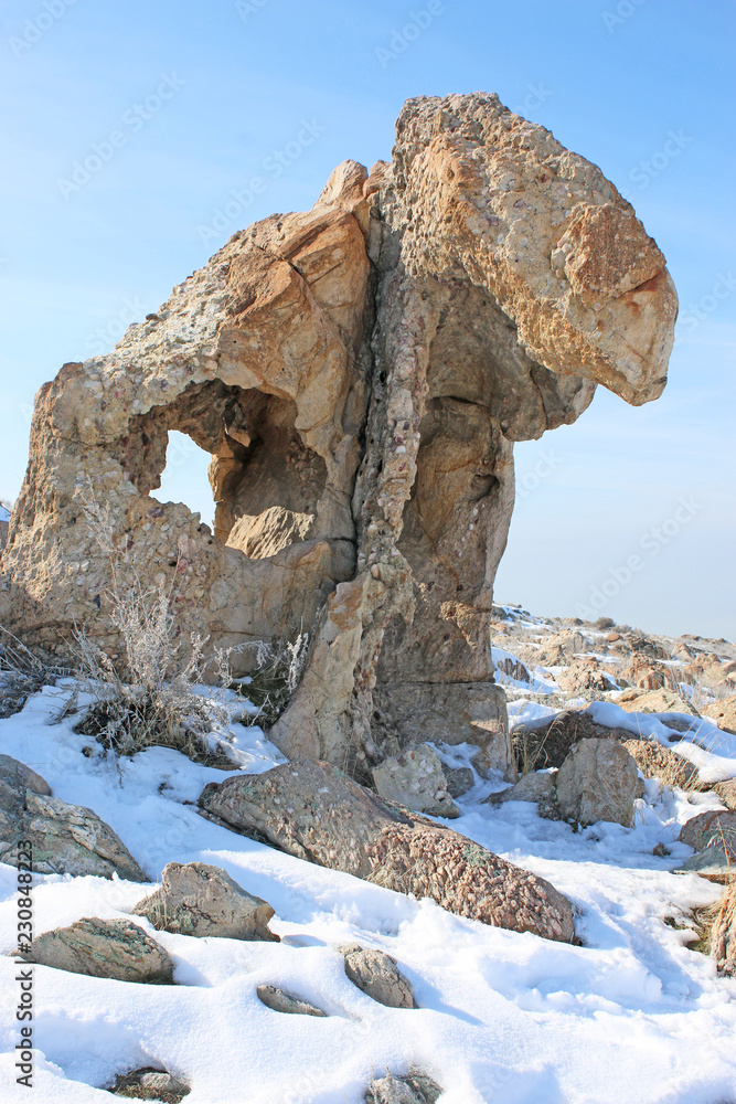 Rocks on Antelope Island, Utah