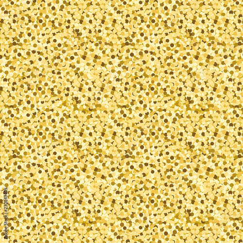 Abstract seamless pattern with golden glitter. Swatch is included in EPS file.