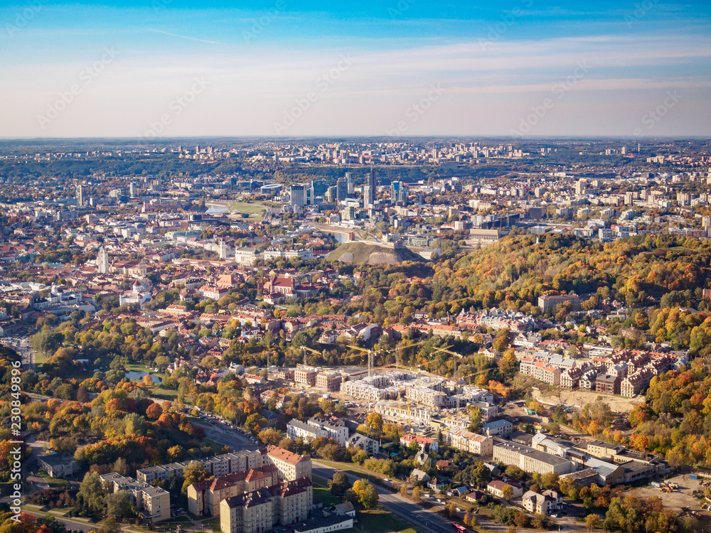 Obraz premium Vilnius, Lithuania (Fall, high aerial view)