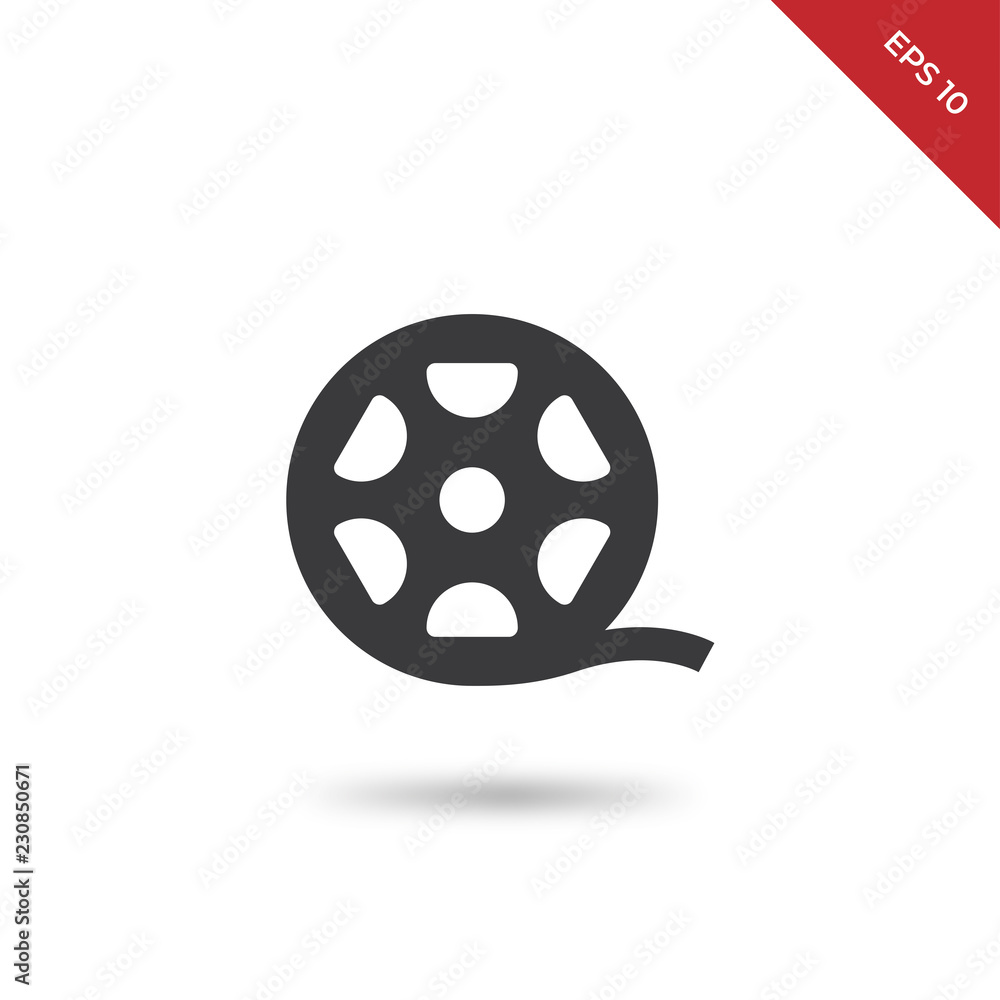 Big film roll vector icon Big film roll vector icon
