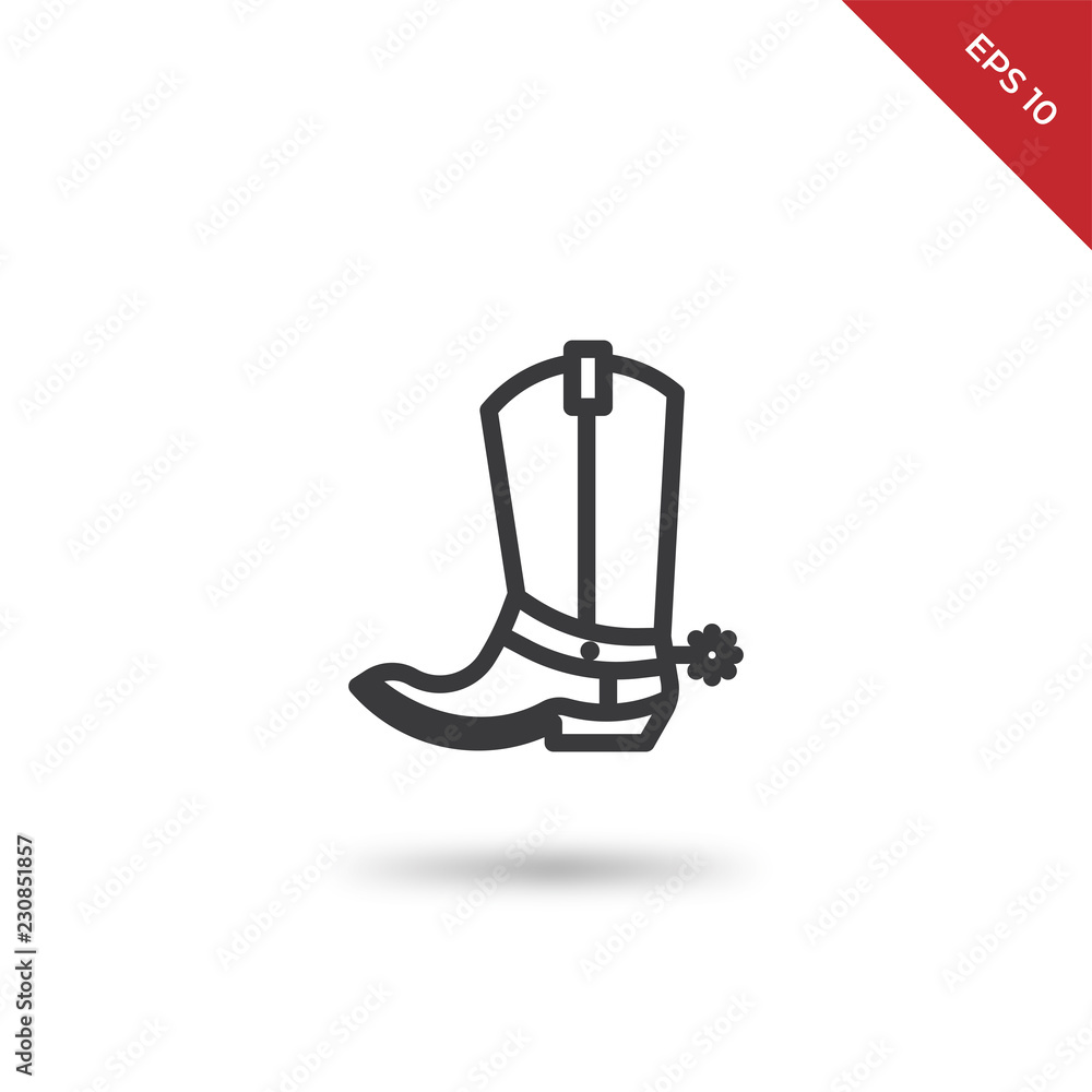Cowboy boot vector icon Cowboy boot vector icon