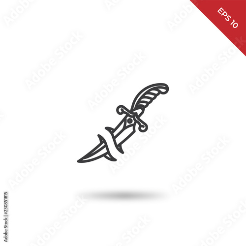 Dagger vector icon