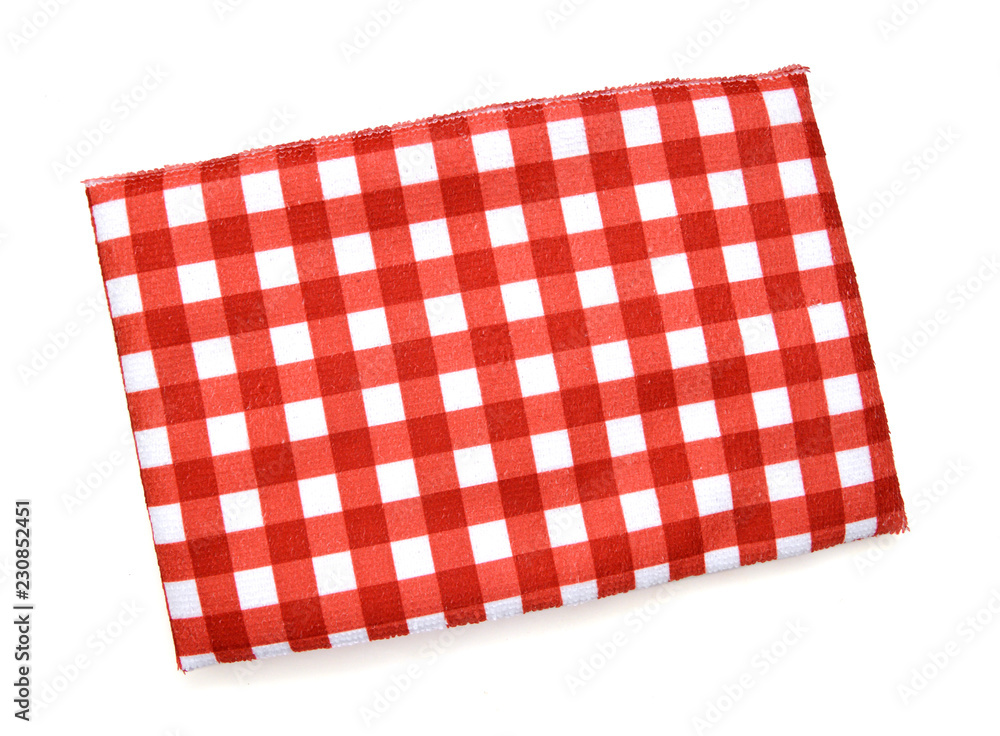 red folded tablecloth isolated red folded tablecloth isolated