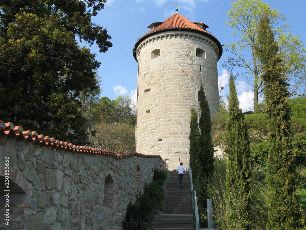 Treppe zum Gallerturm in Überlingen