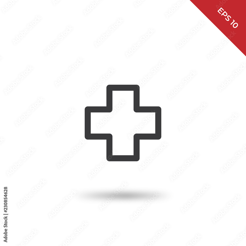 Obraz premium Cross vector icon