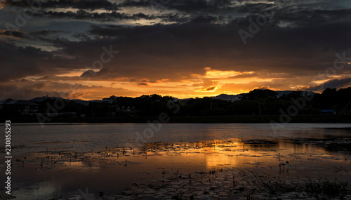 Colorful sky with cloud at sunset Phuket  Thailand.