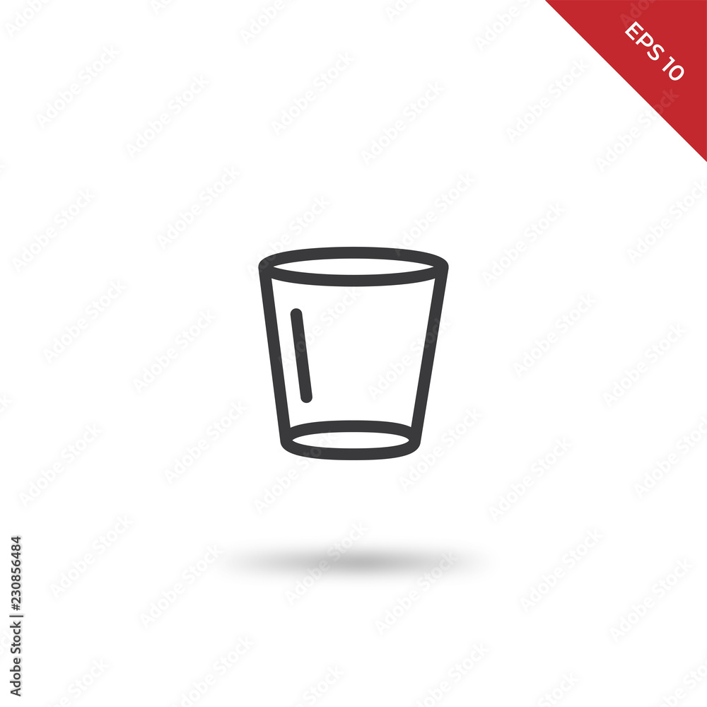 Empty glass vector icon Empty glass vector icon