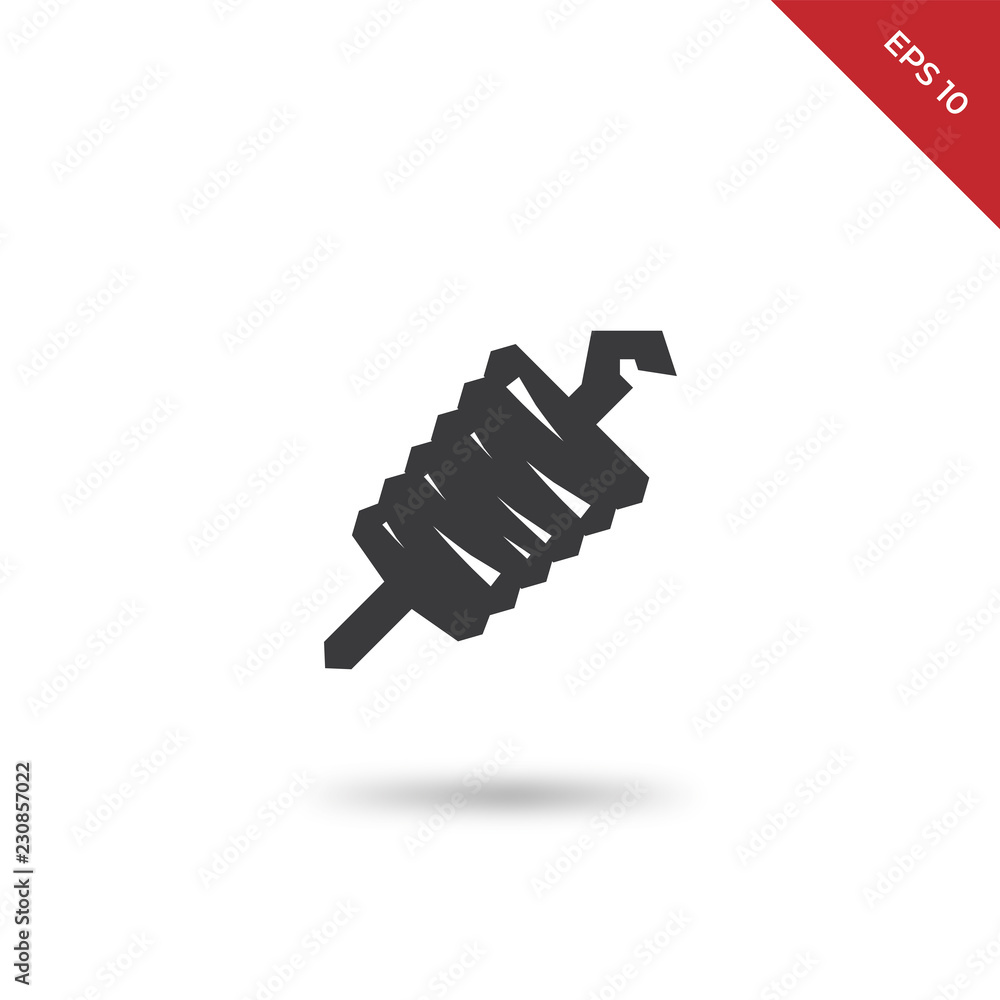 Meat roll vector icon Meat roll vector icon