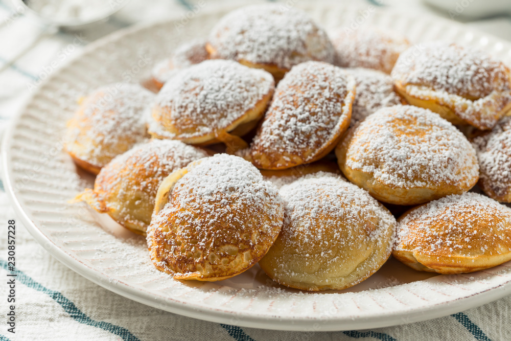 Homemade Dutch Poffertjes Pancakes