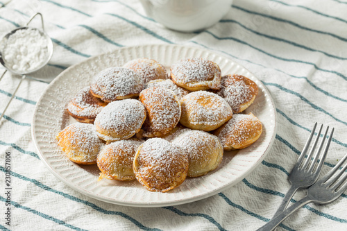 Homemade Dutch Poffertjes Pancakes photo