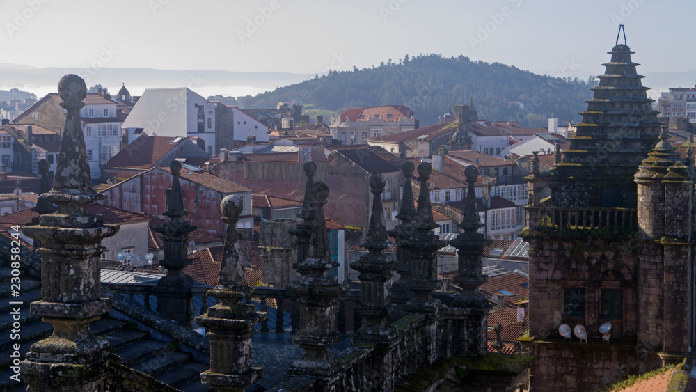 Santiago de compostela viewed from the cathedral