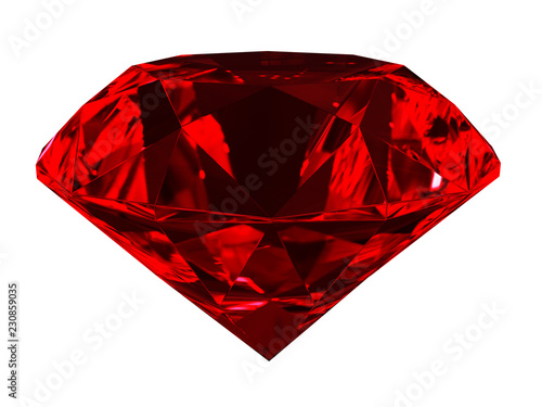3d Ruby isolated on white