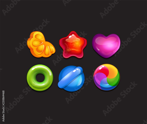 Candy Game Assets for Mobile Match 3