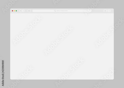 Simple browser window, flat vector. Browser Window Flat Vector Icon Window Internet browser. Simple, flat style. Graphic vector illustration.