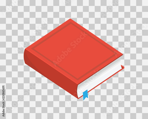 Isometric book icon in flat style. Vector. Vector illustration in flat design style isolated on background.