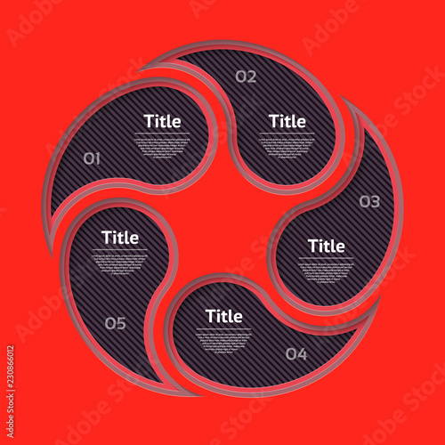 Abstract infographics number options template. Vector illustration. Can be used for workflow layout, diagram, business step options, banner, web design. Business data visualization. Process chart.