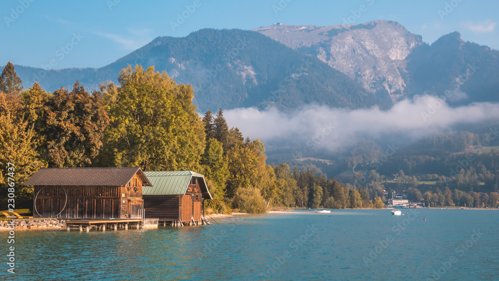 Beautiful view at the Wolfgangsee - Salzburg - Austria Beautiful view at the Wolfgangsee - Salzburg - Austria