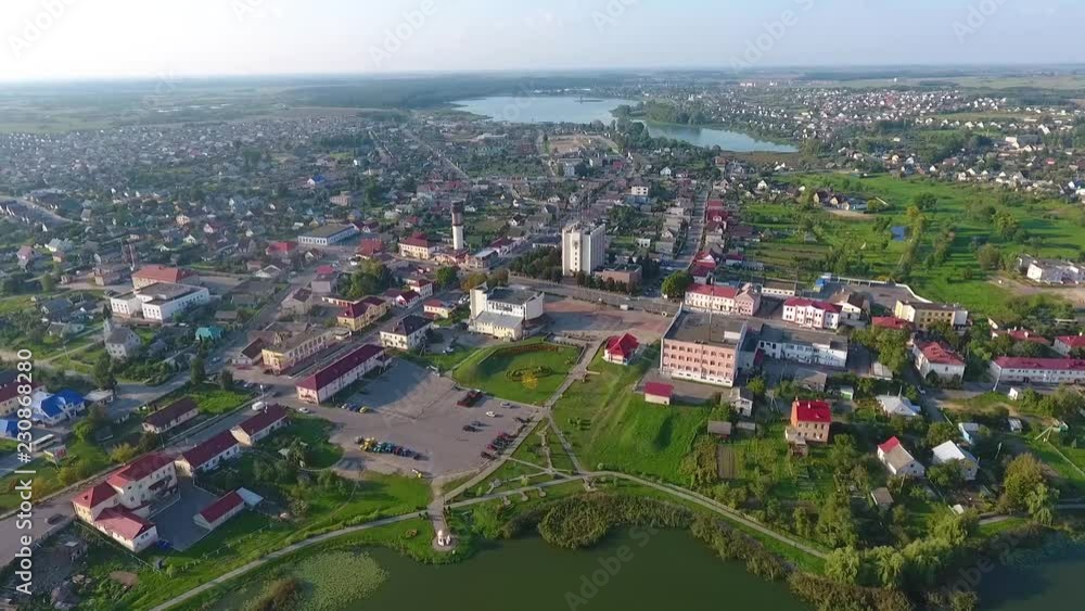 Panorama of the Glubokoe, Belarus. Aerial view Panorama of the Glubokoe, Belarus. Aerial view