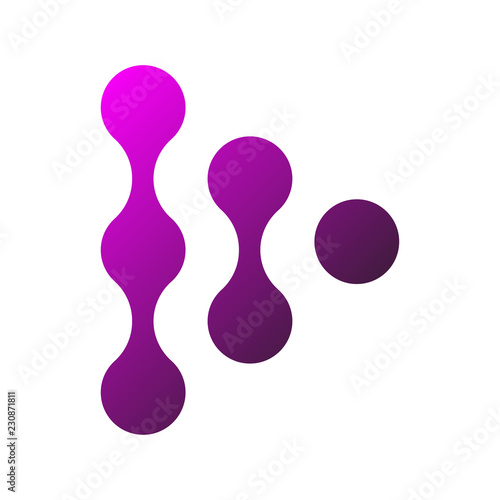 Triangle Abstract Asymmetric Dots Logo. Illustration Vector. EPS 10