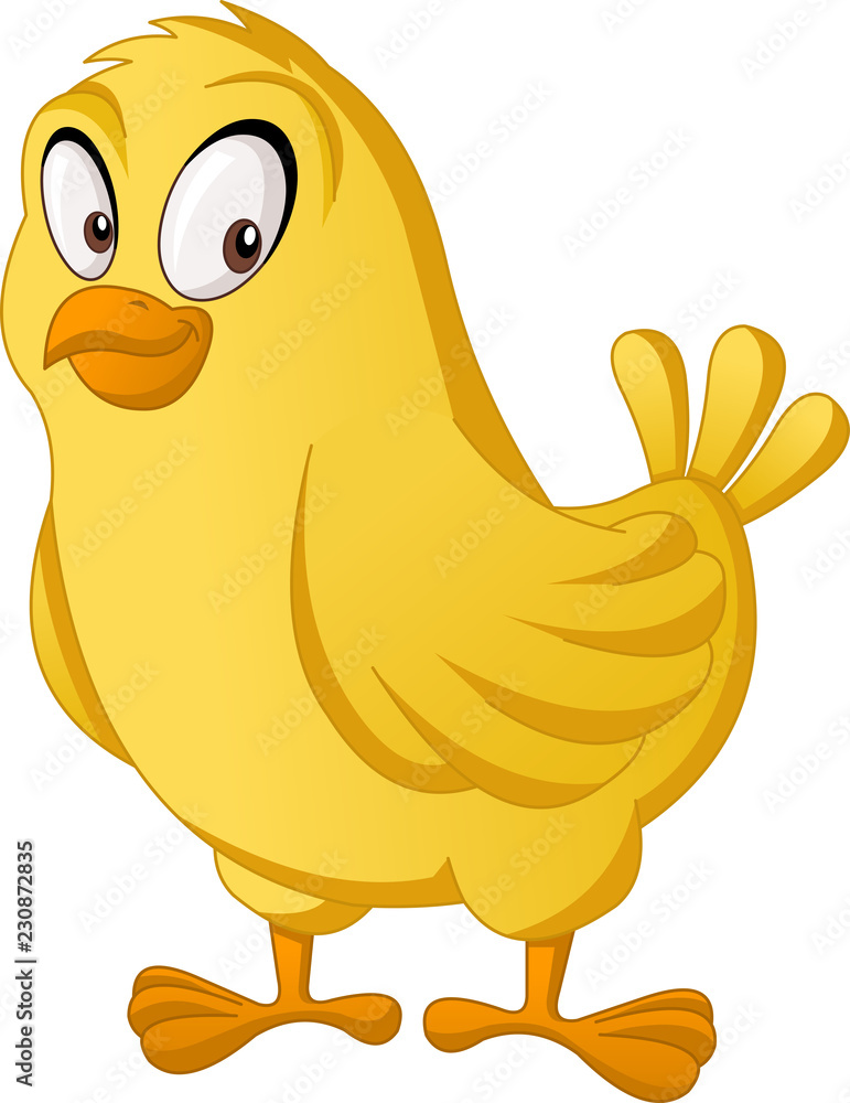 Cartoon cute chick. Vector illustration of funny happy chicken.
Cartoon cute chick. Vector illustration of funny happy chicken.