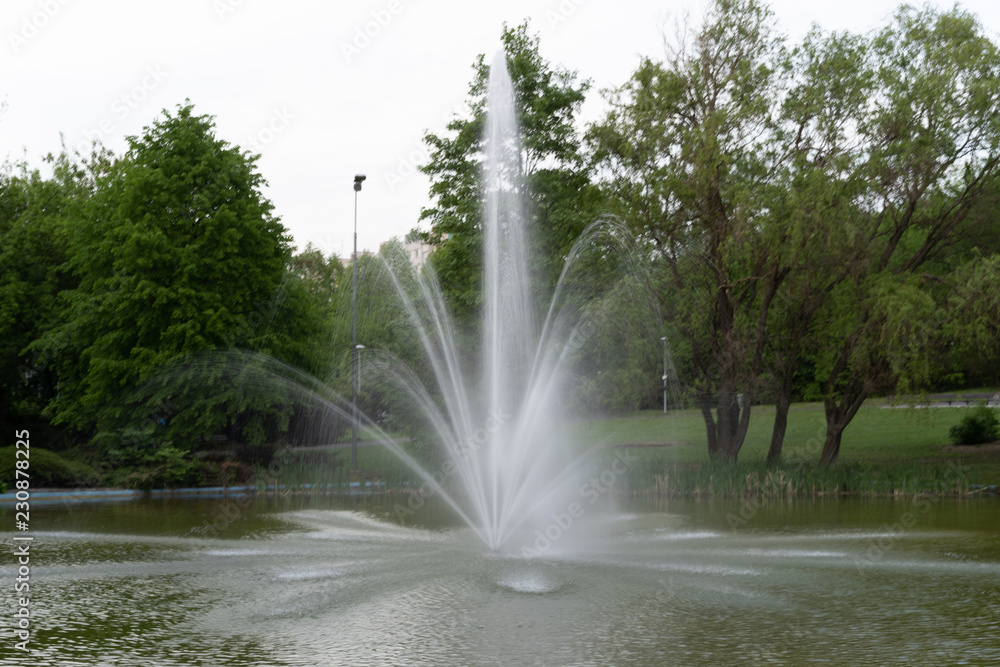 Naklejka premium City fountain