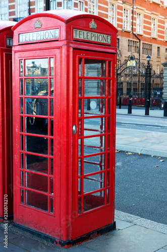 Call box in London city