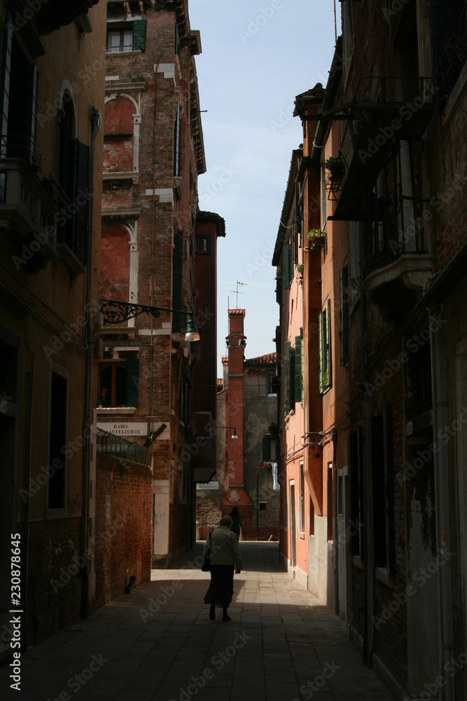Venice, calle in the shade