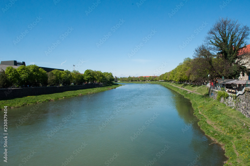 Landscape with river and trees Landscape with river and trees