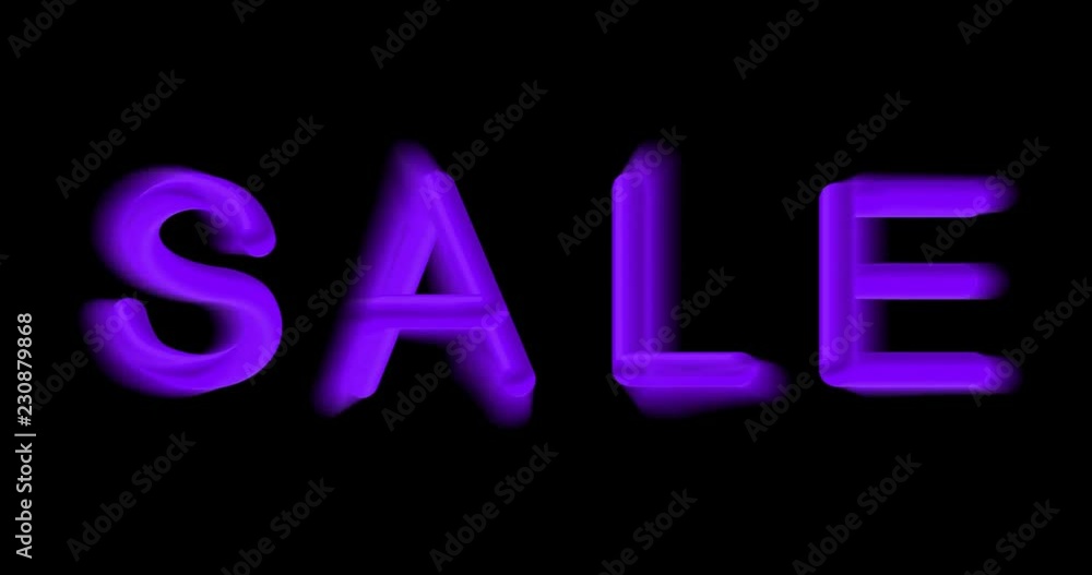 Animation of a shimmering sales word Animation of a shimmering sales word