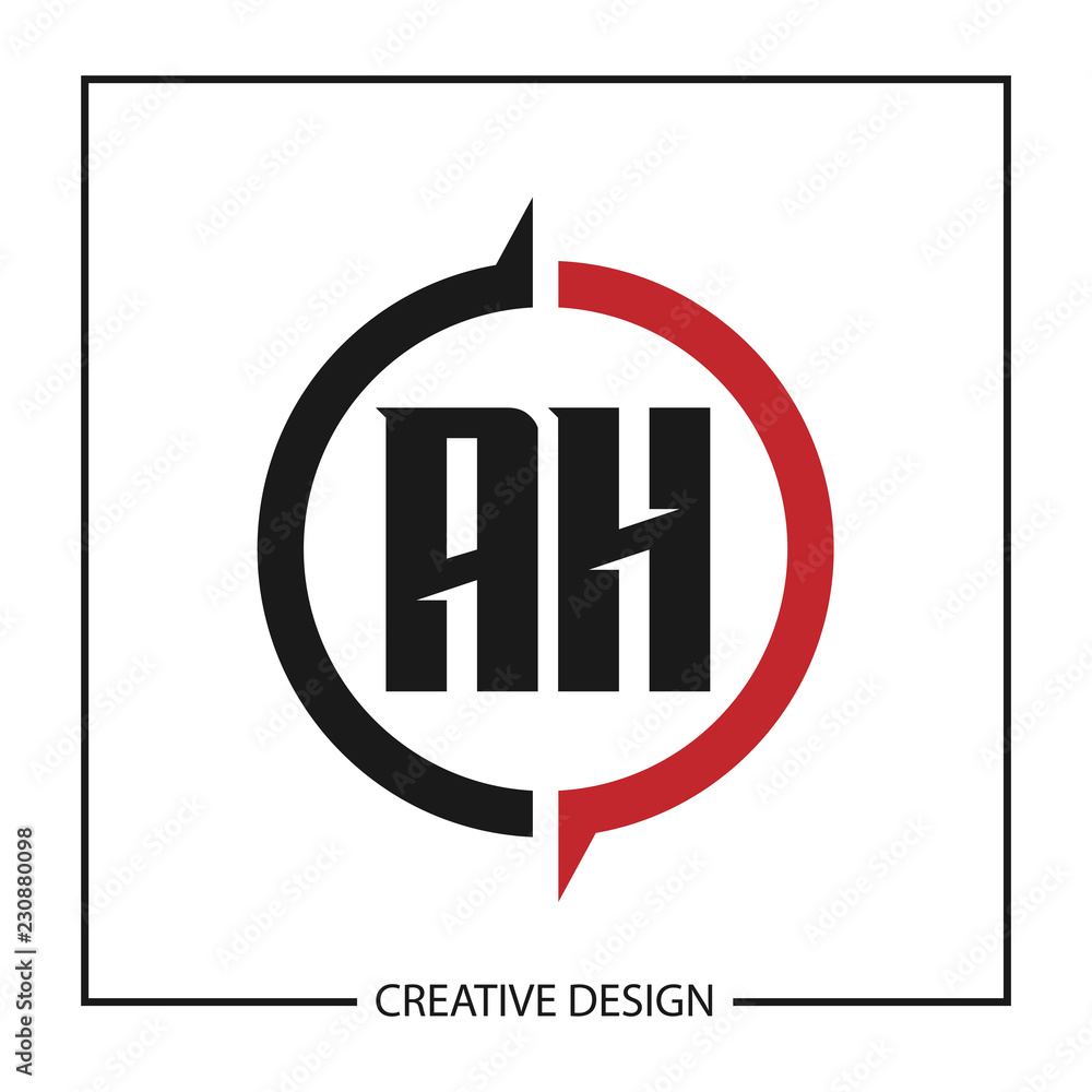 Initial Letter AH Logo Template Design Vector Illustration Initial Letter AH Logo Template Design Vector Illustration